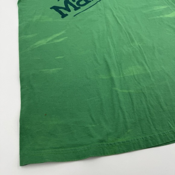 MARMOT for Life Nice Green 1974 size M Tee Shirt Cotton‎ Interesting Dye Pattern - Picture 6 of 13